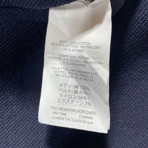 J.Crew Cotton Knit Dress 3/4 Sleeve Pullover Crew Neck Navy MP - Picture 13 of 14